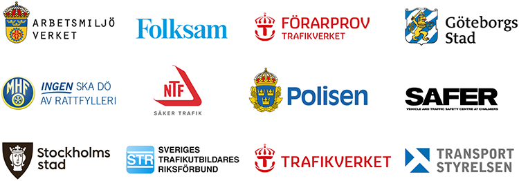 Logotyper för alla 12 samverkanspartners